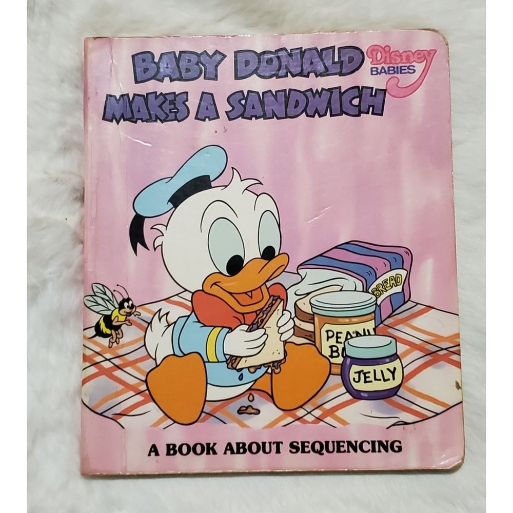 GUC Baby Donald Makes a Sandwich Disney Babies 1987 Vintage VTG Collect Nursery